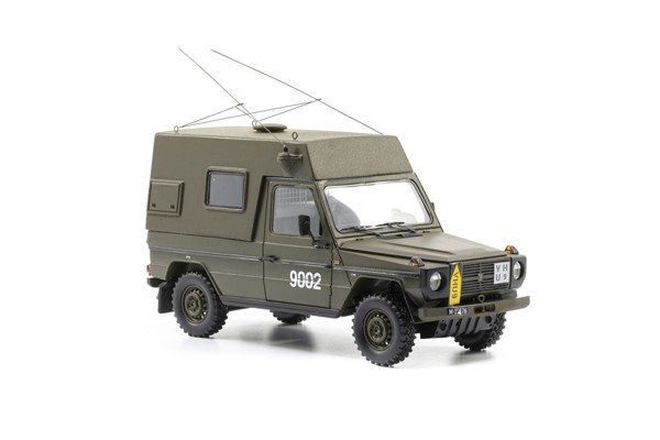 Bild von Steyr-Puch GE 230 Hochdach Kommandofahrzeug Schweizer Militär Fahrzeug Kunststoff Fertigmodell ACE Collectors 1:43